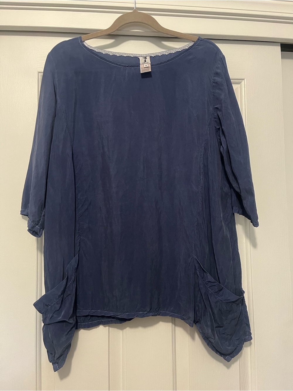 Yasuko blue babydoll top